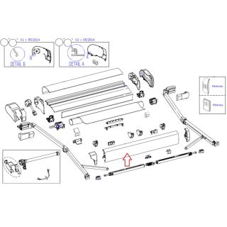Thule 9200 Lead Rail 600m Crème