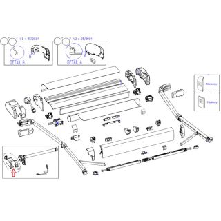 Thule 9200 Endcap Main Housing 230V LH Crème <2022