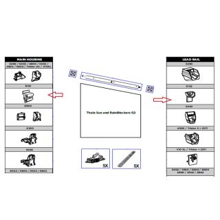 Thule Connection Pieces Tension Rafter 5102