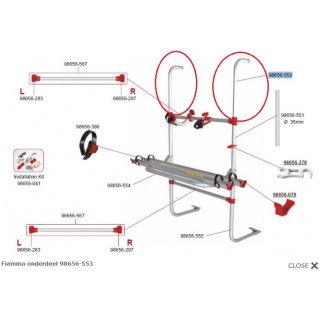 Fiamma Bovenarm fietsenrek universeel 98656-553