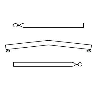 Campking Daksteun gebogen 22/19mm 170-250 Basic