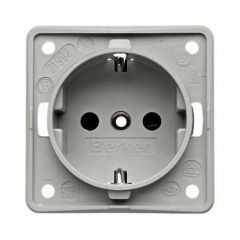 Berker Contactdoos 230V Inbouw Grijs Mat