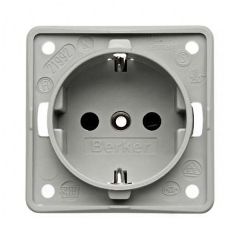 Berker Contactdoos 230V Inbouw Grijs Mat
