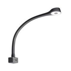 LED Lamp met Zwanenhals F Flexibel  12V Zwart