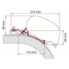 Fiamma Rapido Distinction Adapter 600 F65/F80