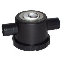 Reich afvoerplug zwart 33 mm met 2 aansl.