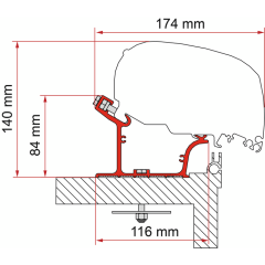Fiamma Adria Caravan Adapter 450 >2015 F65/F80
