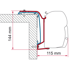 Fiamma Rapido Serie S6 686F Adapter 450 >2024 F45