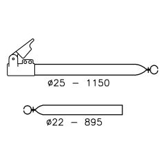Campking Verandastang 25/22mm 120-200cm Aluminium Quickgrip