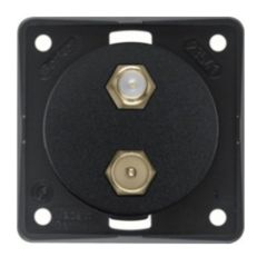 Berker Contactdoos TV + SAT Inbouw Zwart Mat