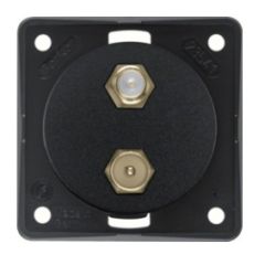 Berker Contactdoos TV + SAT Inbouw Zwart Mat