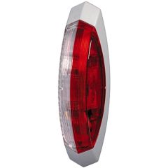Hella Markering Ovaal Opbouw Rood/Wit Grijs Frame Links