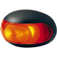 Hella Markering LED Ovaal Opbouw Wit met Rood Binnenglas