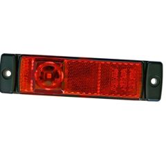 Hella Markering LED met Reflector Rechthoekig Opbouw Rood 50cm Kabel