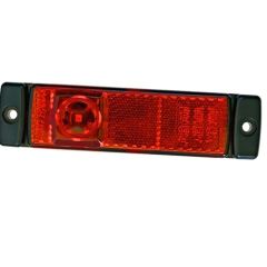 Hella Markering LED met Reflector Rechthoekig Opbouw Rood 5mtr Kabel