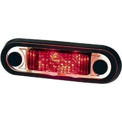 Hella Markering LED Ovaal Inbouw Wit met Rode LEDs 5mtr Kabel
