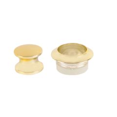 Knop+Ring Pushlock Koper