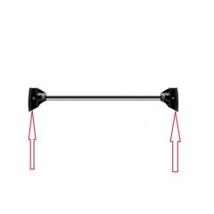 Fiamma T-stuk adapter Pro zwart 98656M009