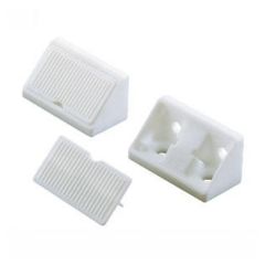 Hoekverbinder met afwerkkapje. Wit 