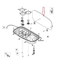 Dometic Glasdeksel, RAL9005  HSG 3436