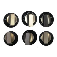 Thetford Knop Zwart/Chroom (6 stuks)