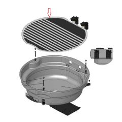 Thetford Glasplaat Spoelbak Round Black SBL30XX