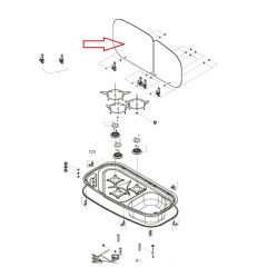 Dometic MO840 Komfoort Glasplaat Links