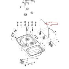Dometic MO7123 Glasdeksel Komfoor gedeelte