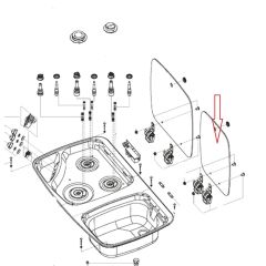 Dometic Spoelbak Combinatie Glasplaat Zwart