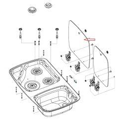 Dometic Glasdeksel Kookdeel MO 7123