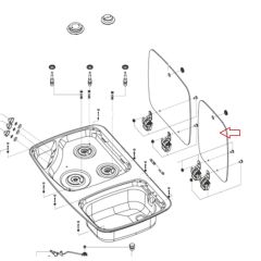Dometic Glasplaat Spoelbak MO7103