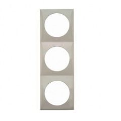 Berker Afdekraam Pure 3-Vaks Chroom Mat