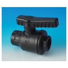 Aftapkraan zwart 30mm slangverbinding