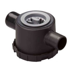 Reich afvoerplug zwart 39 mm met 2 aansl.