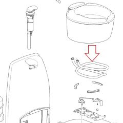 Thetford C224CW Flush Tube/ Nozzle Wit