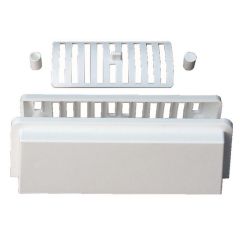Ventilatierooster Wit inbouw 20x7.5cm 3-delig