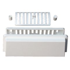 Ventilatierooster Wit inbouw 20x7.5cm 3-delig