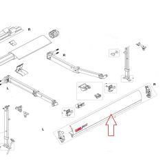 Fiamma F65s Polar White 370 Leadbar met Eindkappen