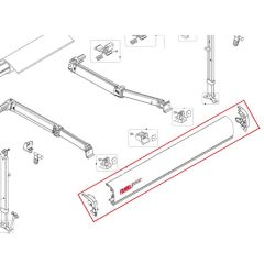 Fiamma F80S Lead Rail met Eindkappen 340 Deep Black