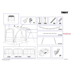Thule QuickFit/EasyLink Tent Poles 11mm Upper Arch 3.60 L/XL 315cm