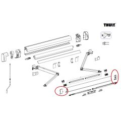 Thule Eindkap Lead Rail LH+RH 5200