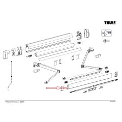 Thule Lead Rail 5200 4.50 Wit