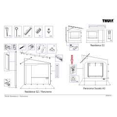 Thule Panorama Ducato H2 Voet Bevestiging 2st.