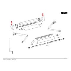 Thule Eindkap LH+RH 5200 Antraciet