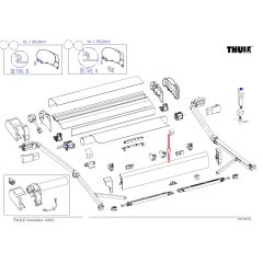 Thule Lead Rail 9200 6.00 Geanodiseerd