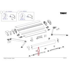 Thule lead rail 6200 4,5m white