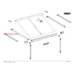 Thule Rafter Arm Assy LH 1200 2.60