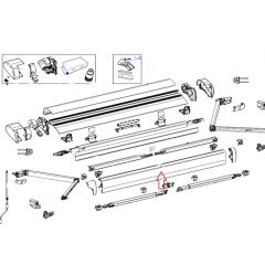 Thule 6300 Lead Rail 2.60 Wit