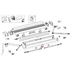 Thule 6300 Lead Rail 3.75 Wit