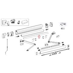 Thule Support Roller Tube Aluminium 5200 3.50
